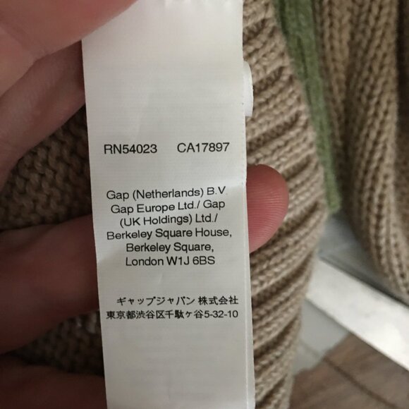 GAP Cotton Knit Fairisle Oatmeal brown XL - Picture 9 of 13